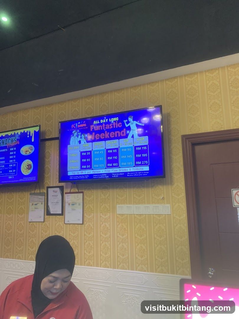 Karaoke Pricing Screen