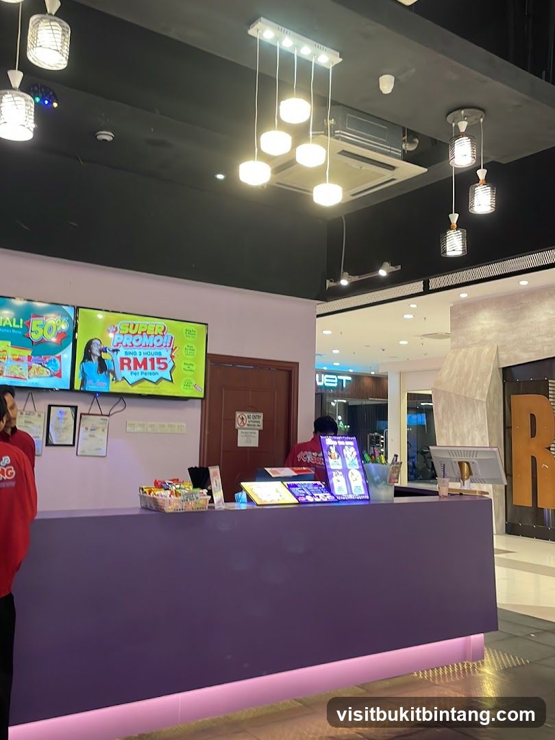 Counter with promotional displays
