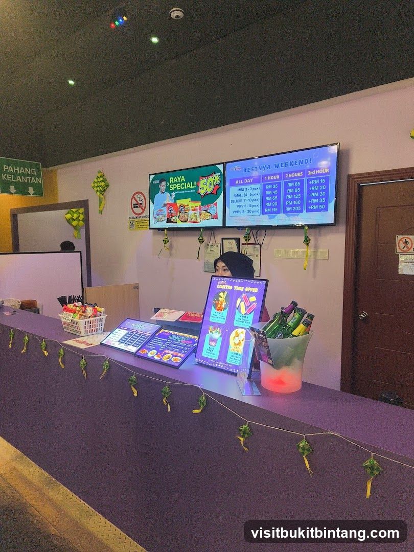 Counter with promotional displays