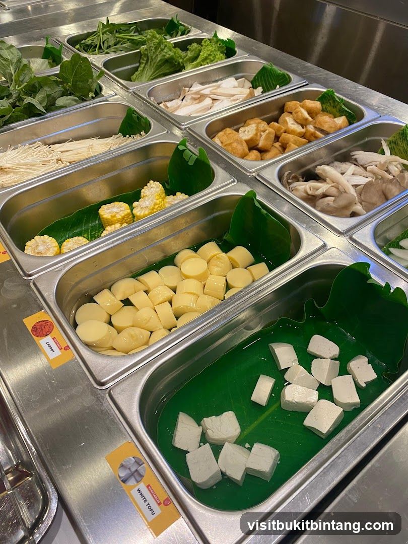 Buffet Display of Fresh Ingredients