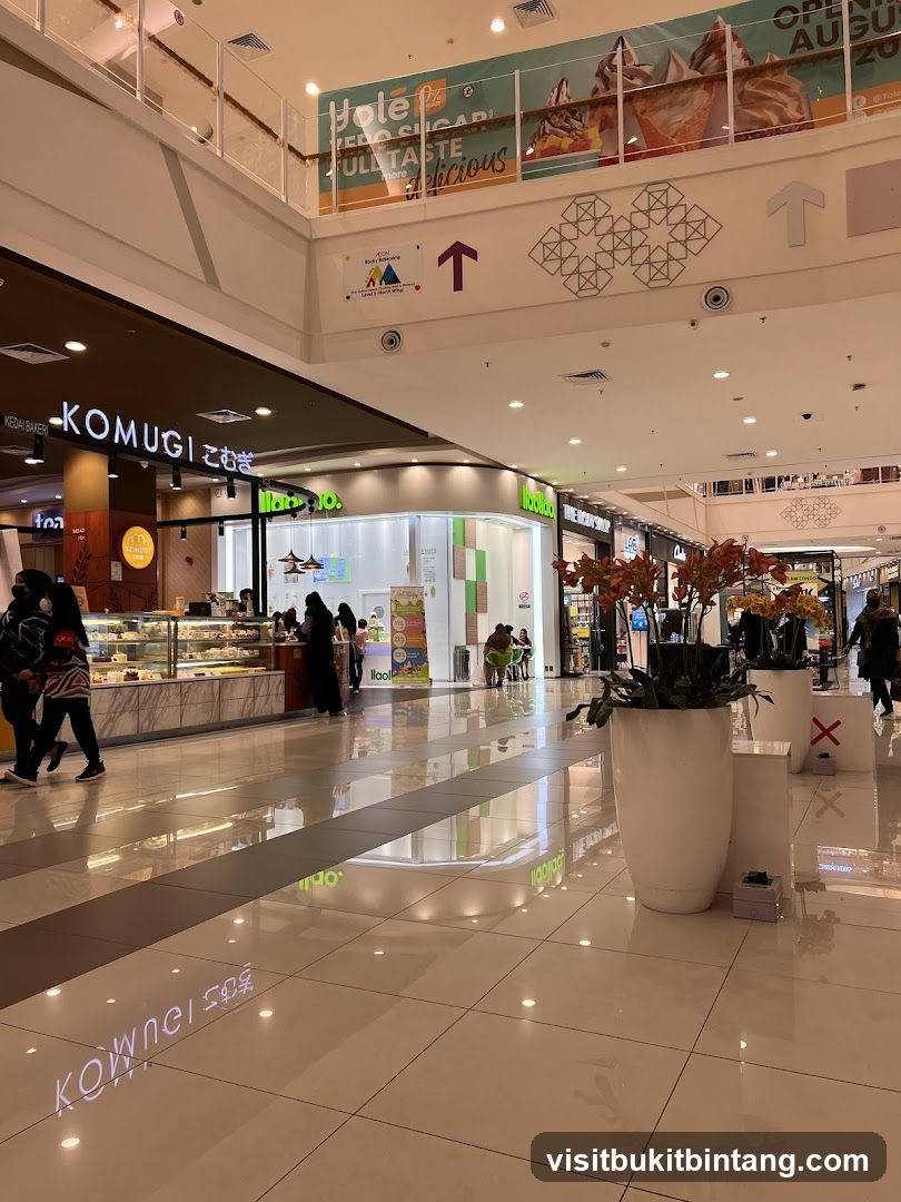Mall Interior with Shops and Advertisements