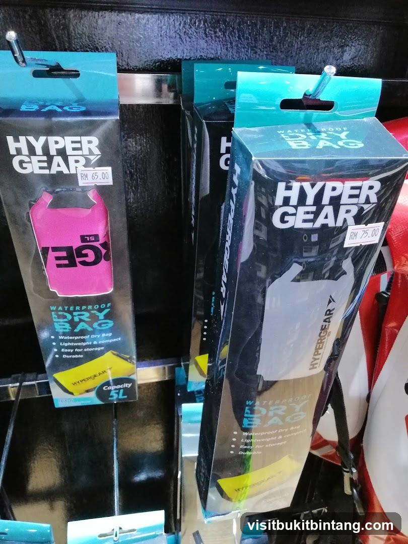Hyper Gear Dry Bags Display