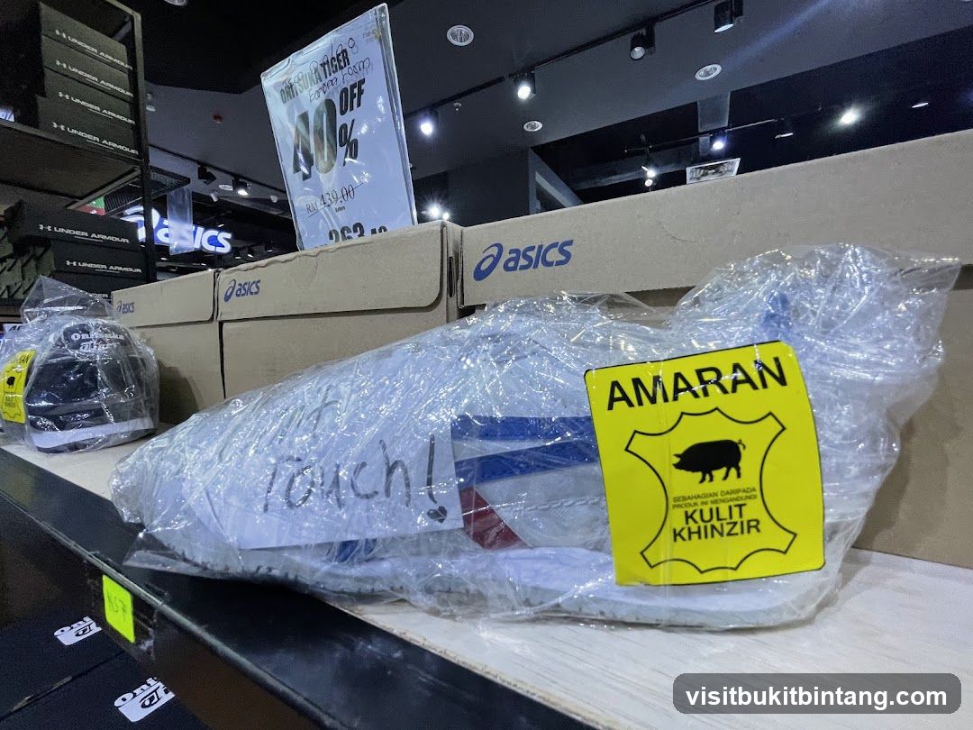 Shoe Display with Amaran Sticker