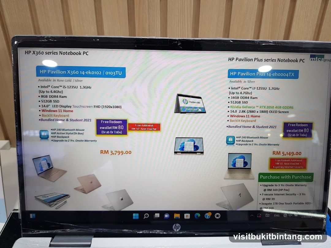 HP Laptop Display Screen