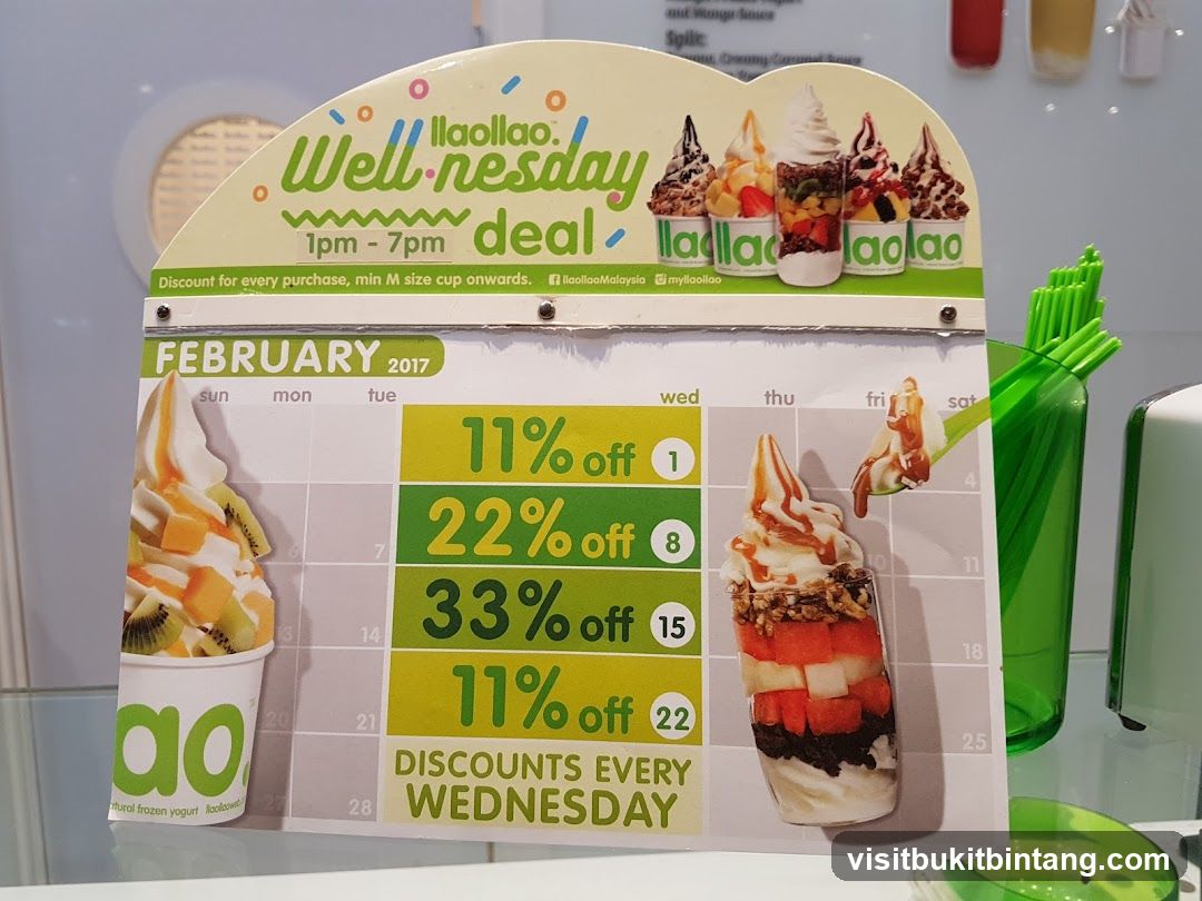 Llaollao February 2017 Wednesday Deal Calendar