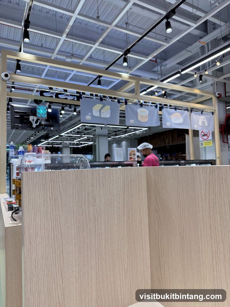 Sushi Counter with Cute Banners