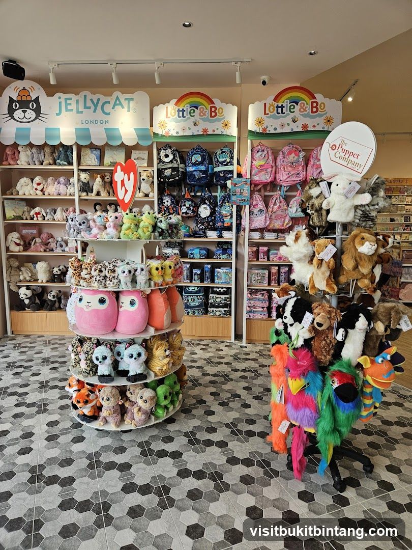Plush Toys and Backpacks Display