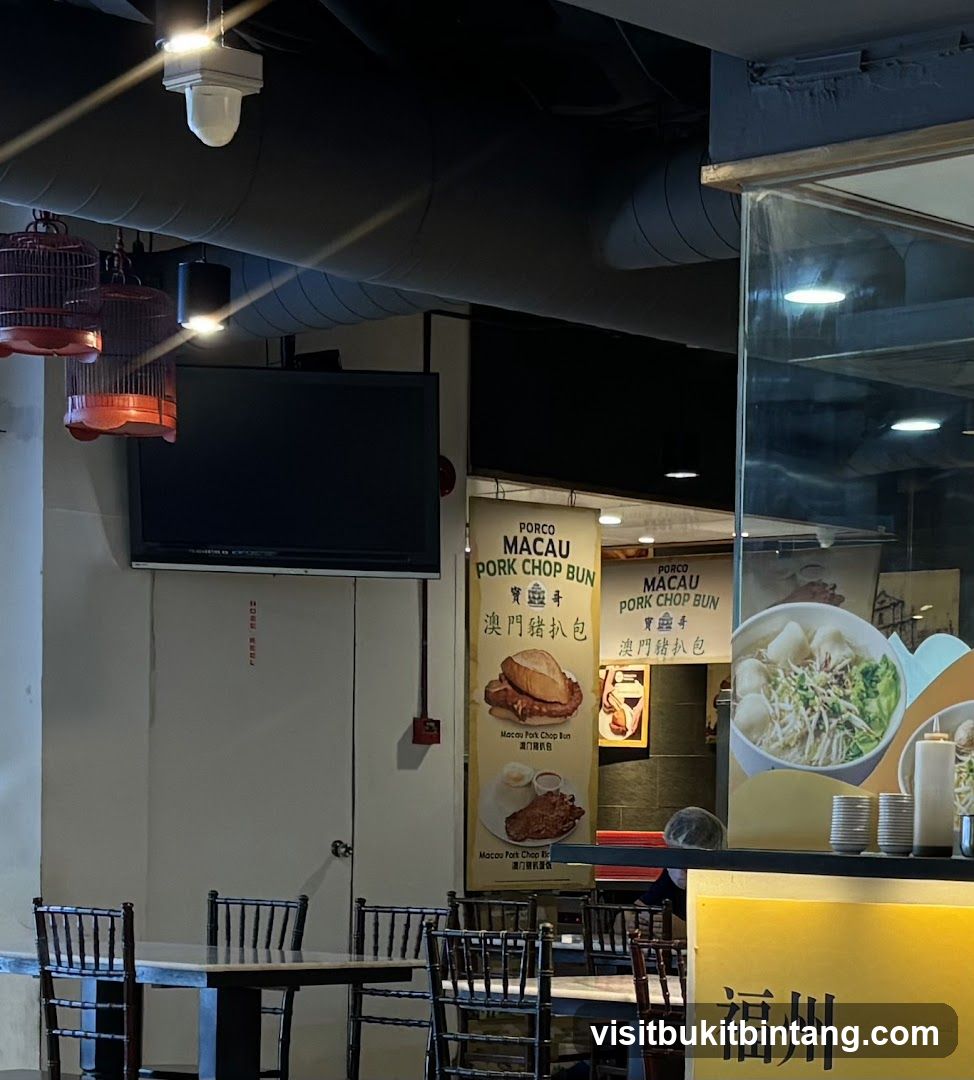 Restaurant Interior with Food Advertisements