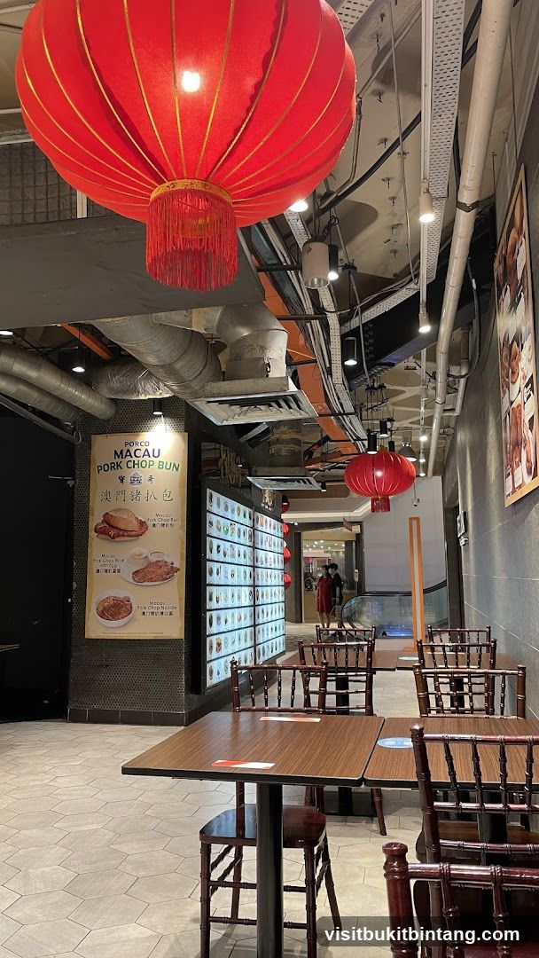 Restaurant Interior with Chinese Lanterns