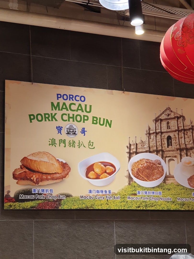 Macau Pork Chop Bun Menu