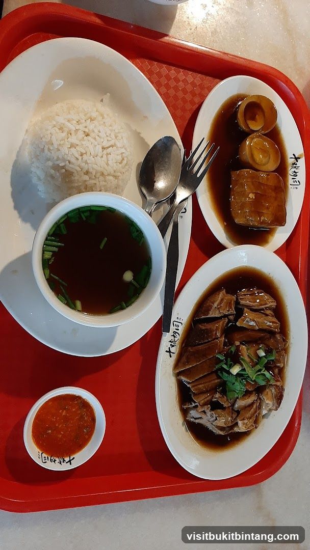 Tray of Chinese-style food
