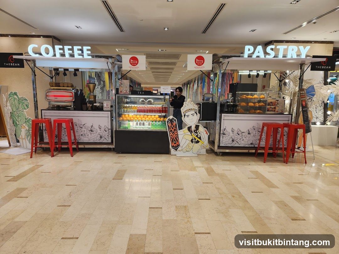 Coffee and Pastry Stalls in Mall