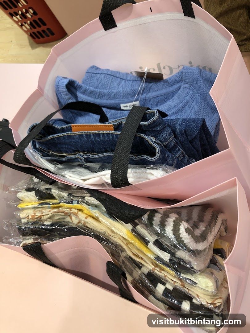 Shopping Bag with Clothes