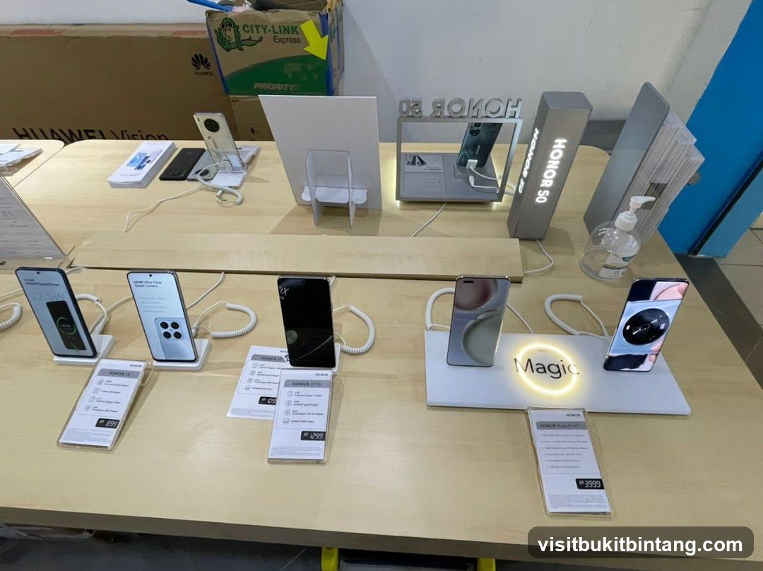 Mobile Phone Display Table