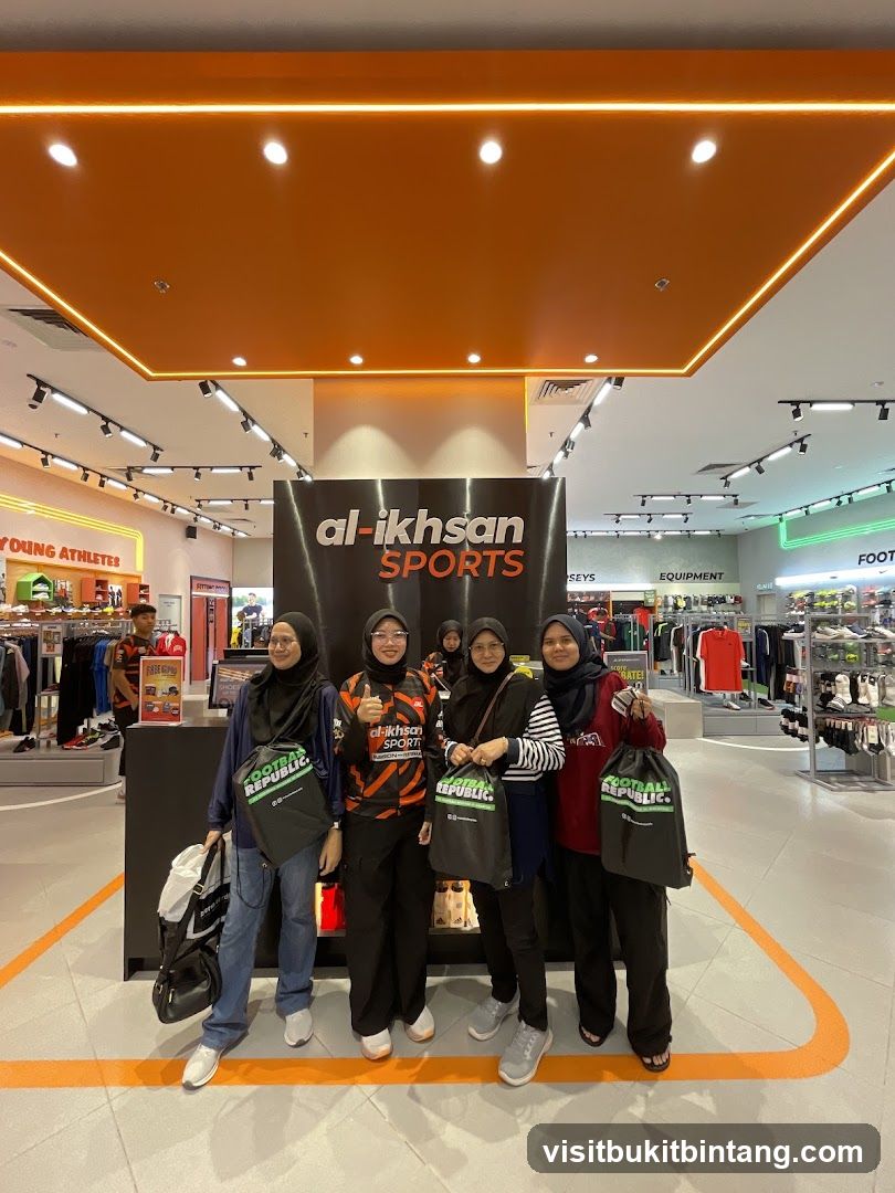 Group Posing in Sports Store