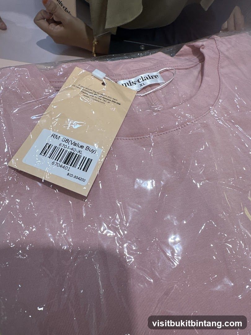 Pink T-shirt with tag