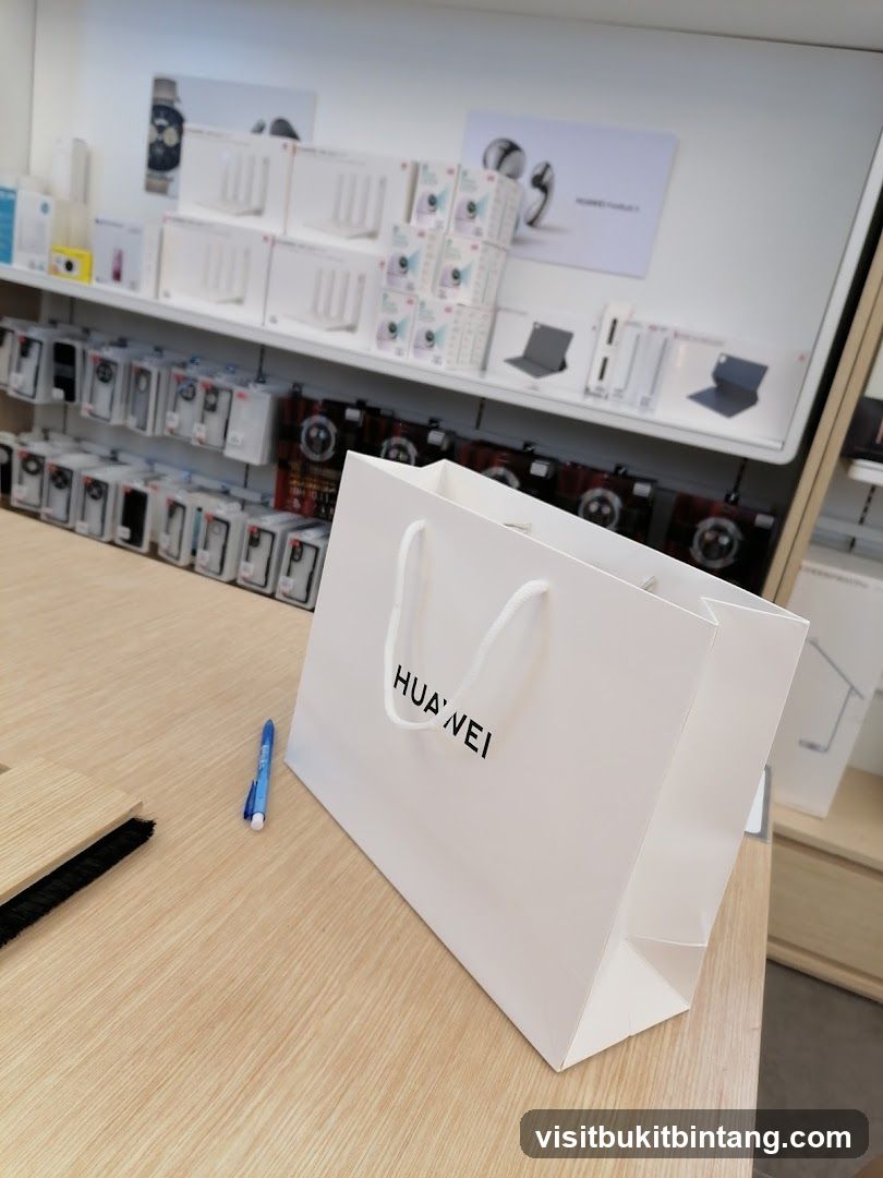 Huawei Shopping Bag and Products