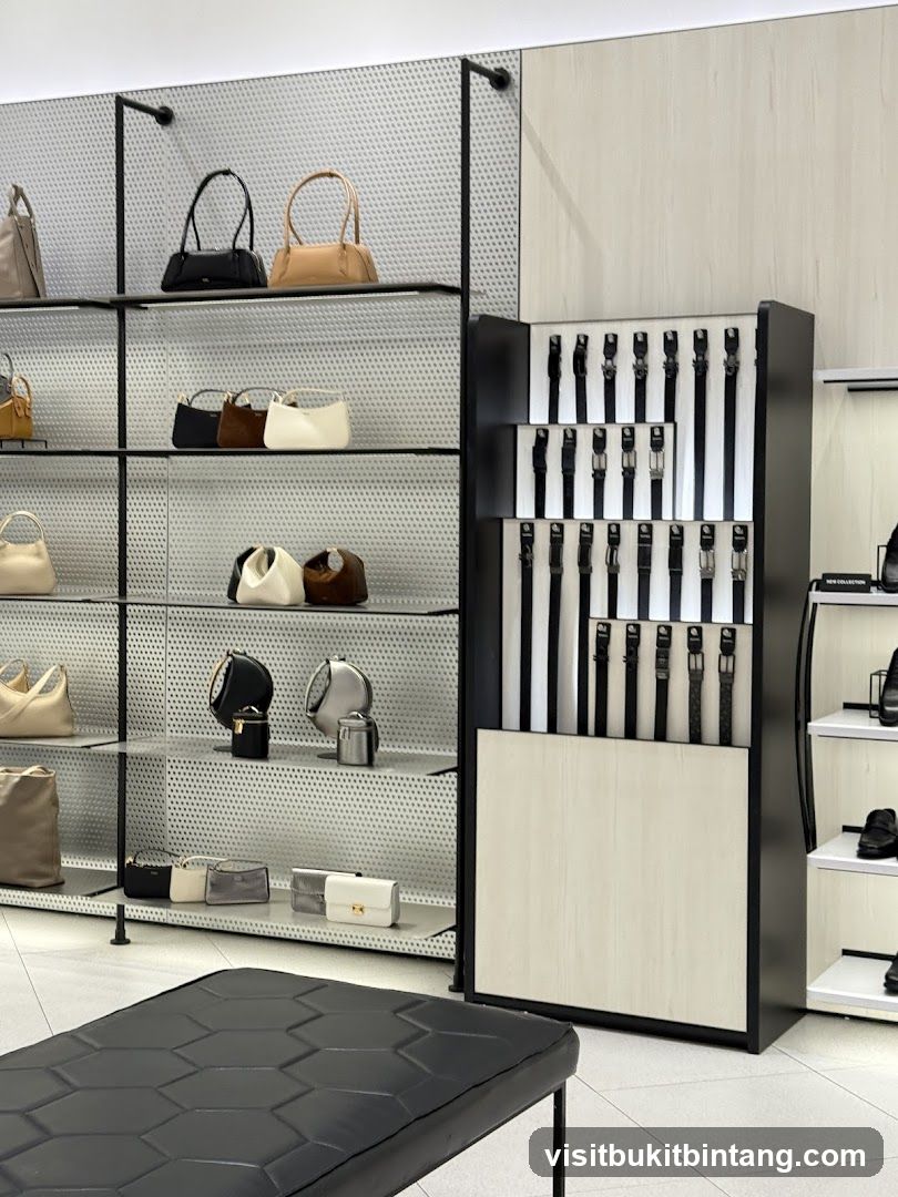 Luxury Handbag and Belt Display