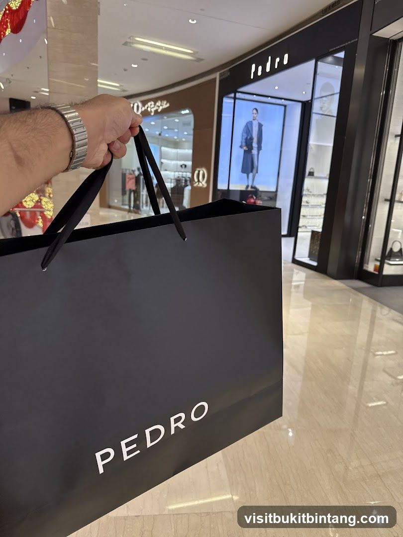 Shopping Bag in Mall Corridor