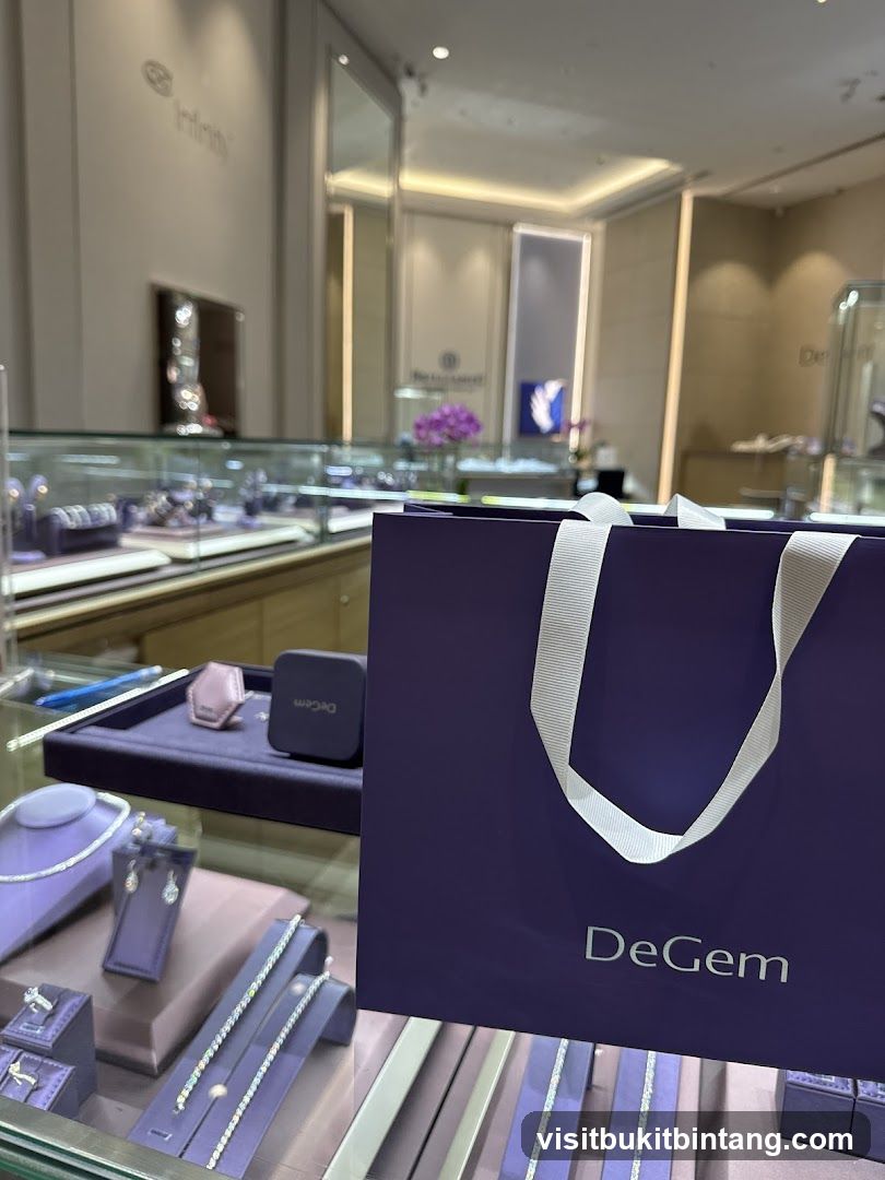 Jewelry Store Interior with Shopping Bag