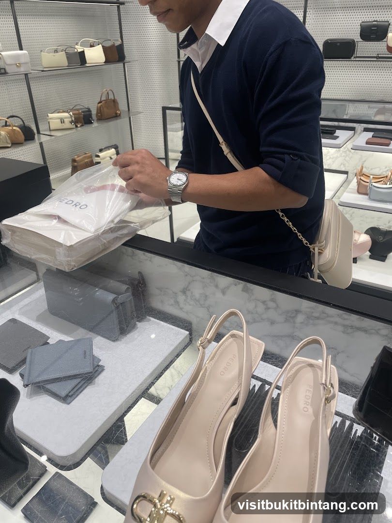 Shopping in a boutique store