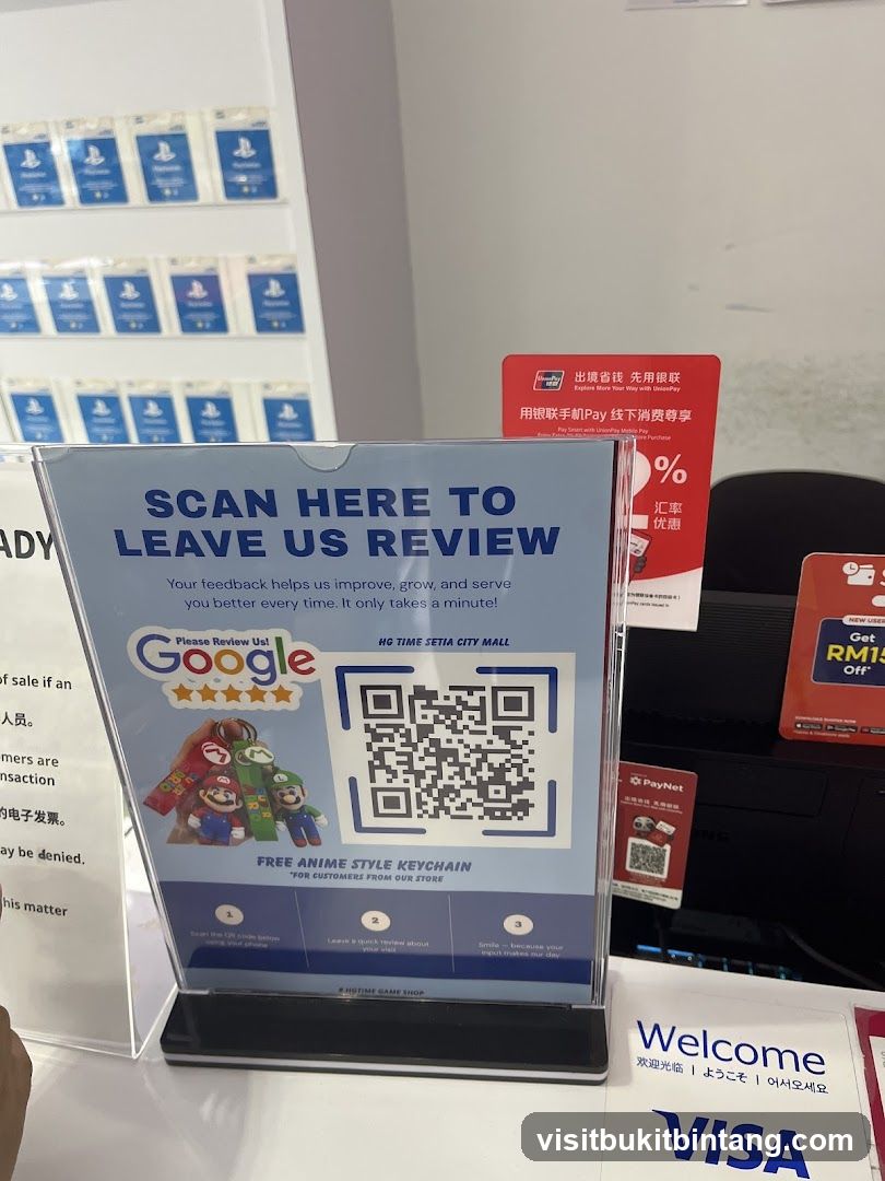 QR Code for Customer Reviews