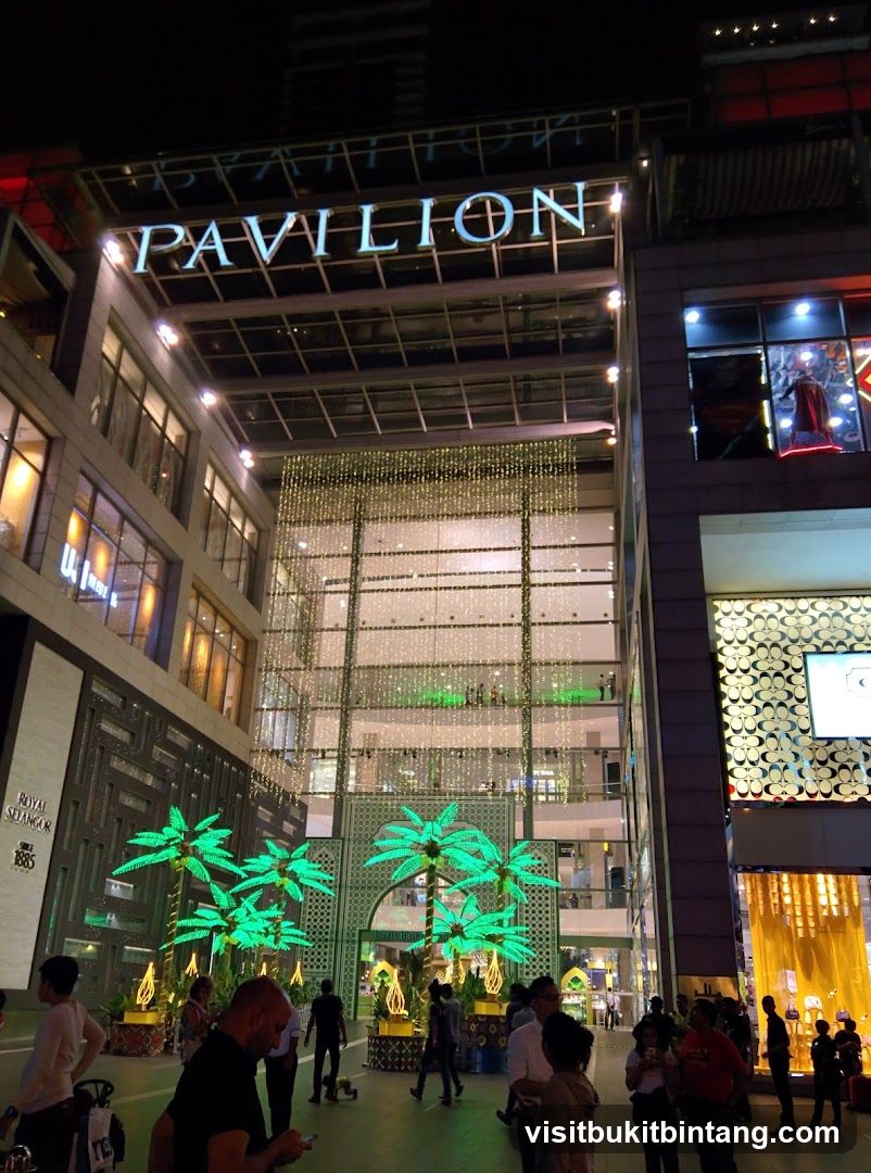 Pavilion Mall Entrance at Night
