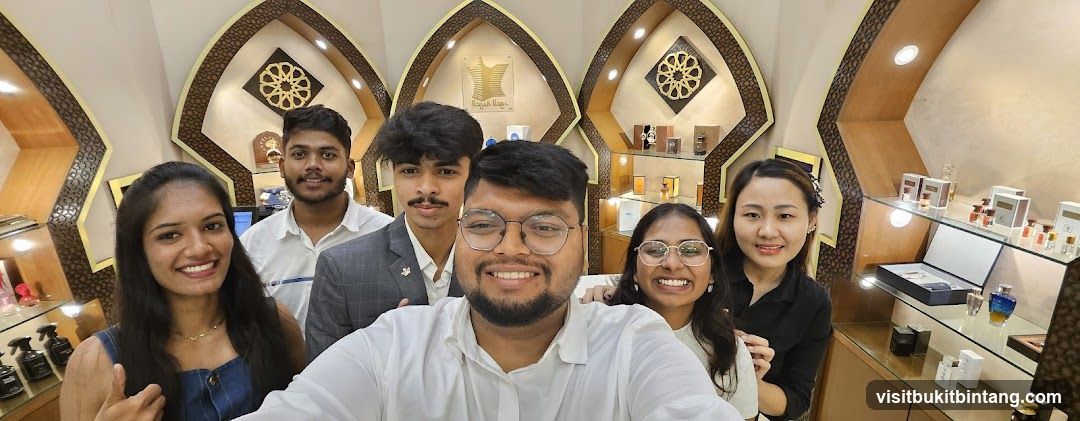 Group of people in a perfume shop