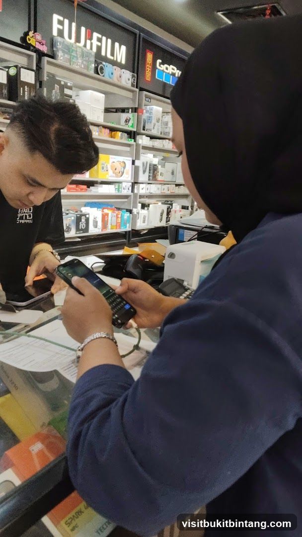 Customers at Electronics Store