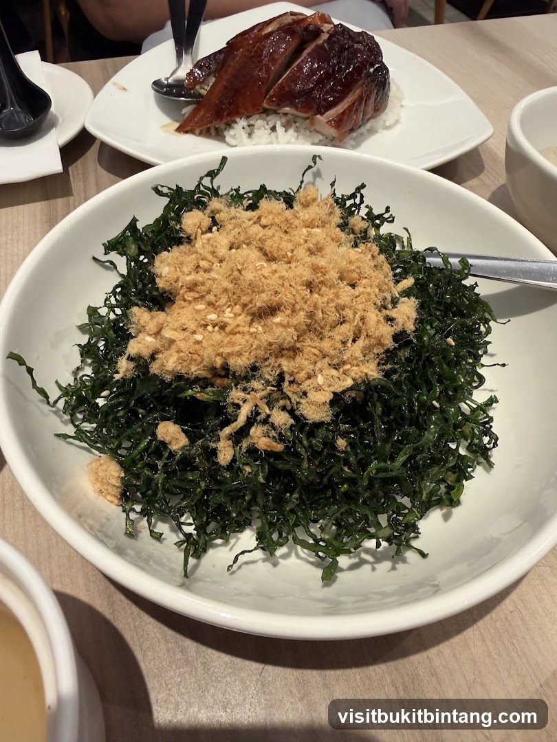 Crispy Greens with Pork Floss