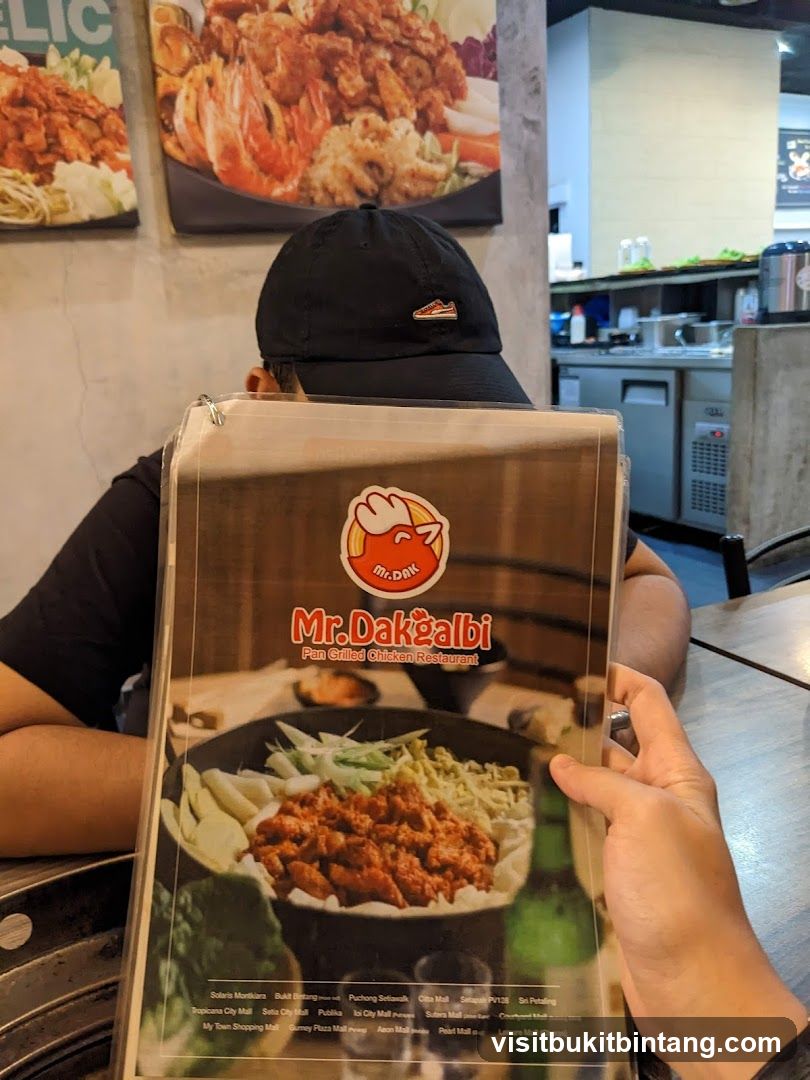Mr. Dakgalbi Menu