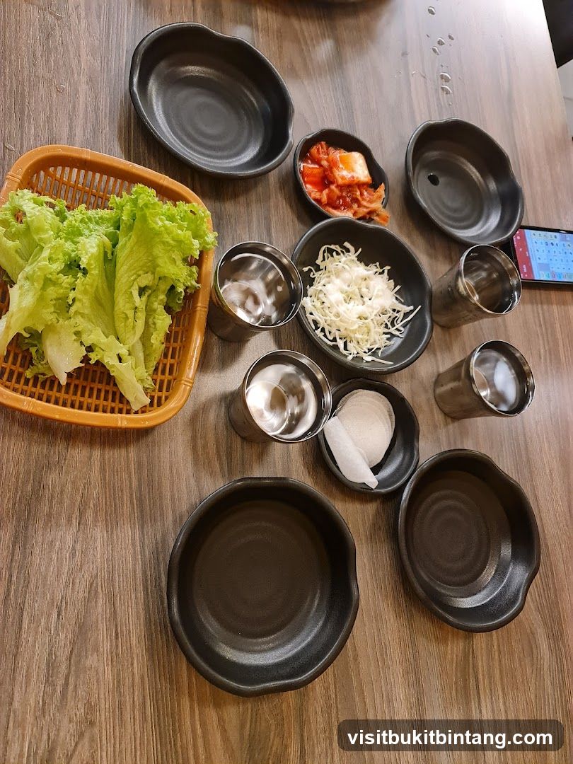 Table Setting with Korean Side Dishes