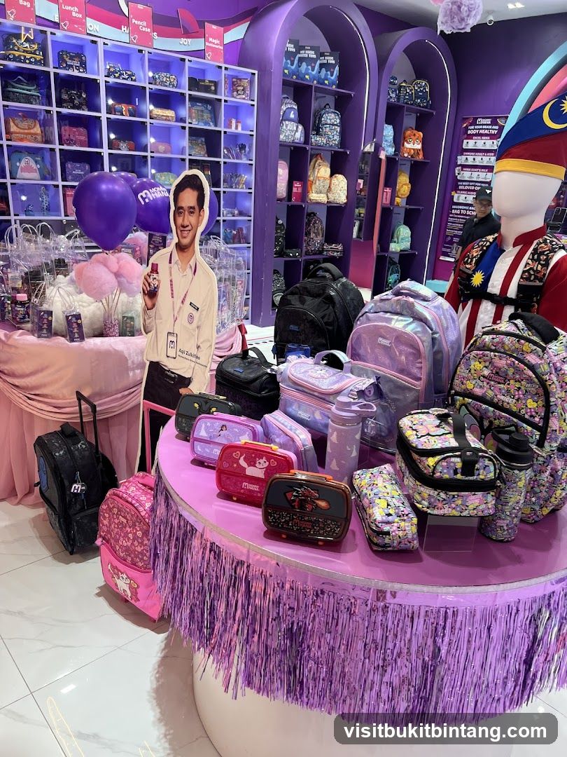 Backpacks and School Supplies Display