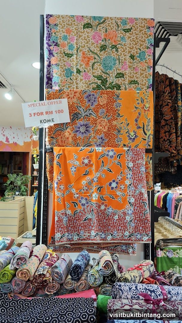 Batik Fabric Display