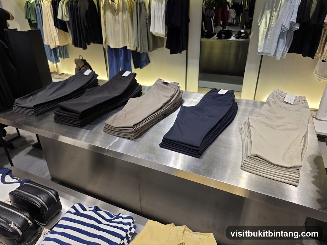 Pants Display in Clothing Store