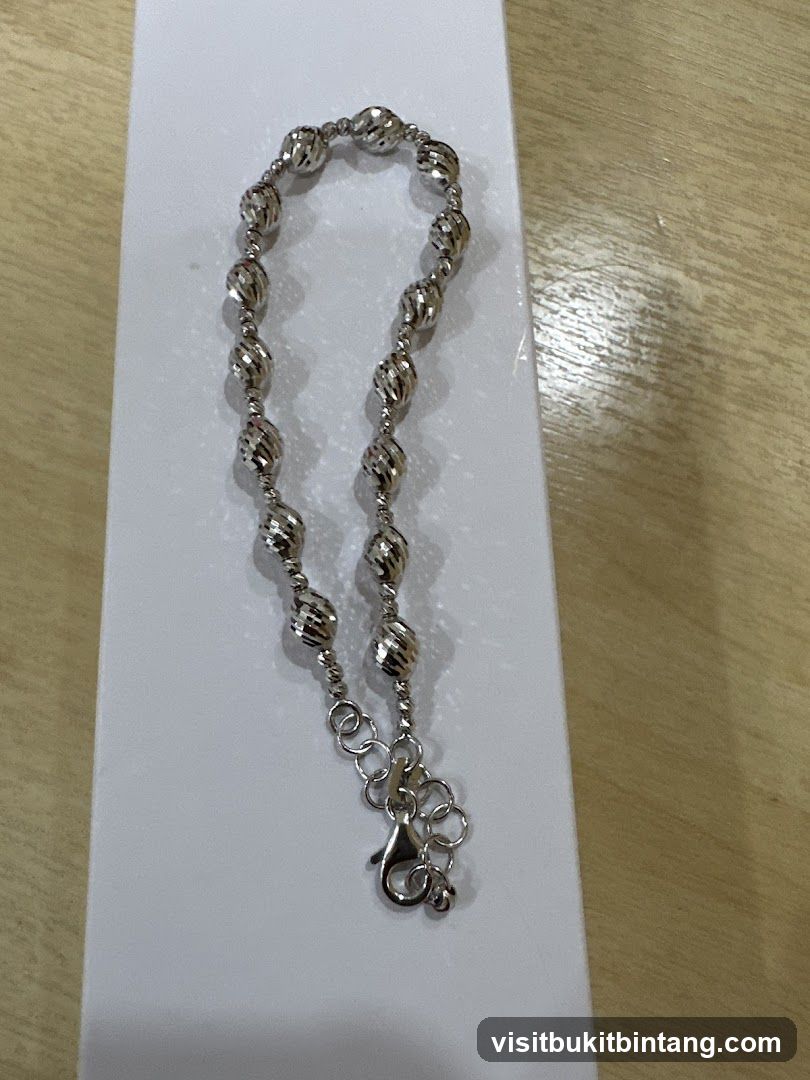 Silver bead bracelet