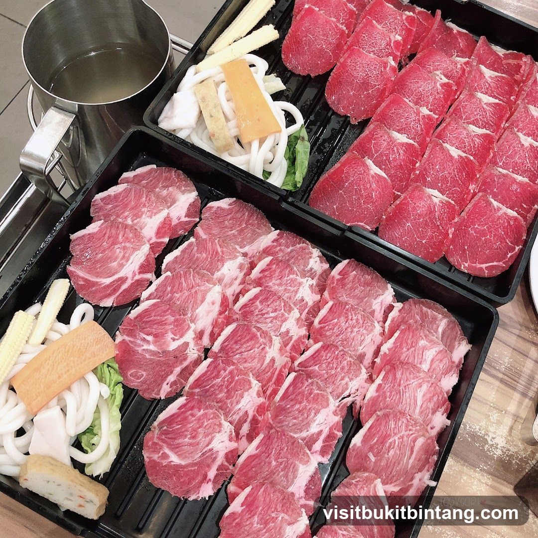 Raw Meat and Ingredients for Hot Pot