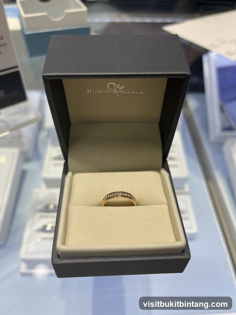 Diamond and Platinum Ring in a Box