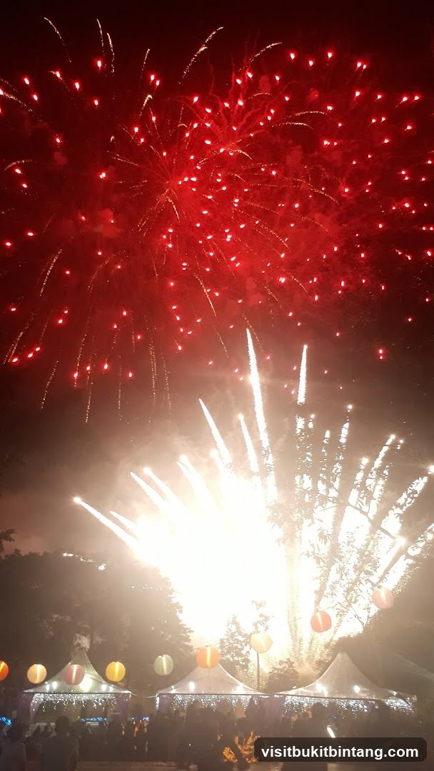 Fireworks Display Over Tents