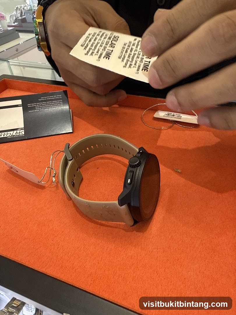 Watch with price tag