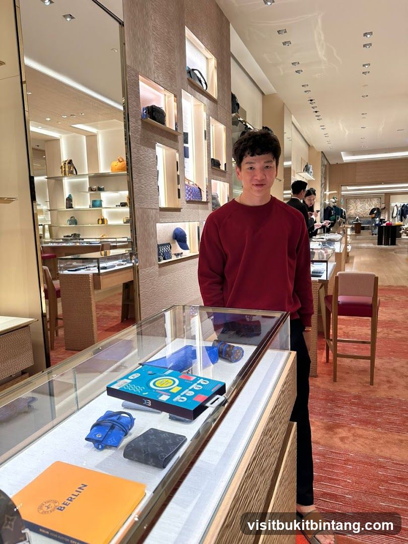 Man in a Louis Vuitton Store