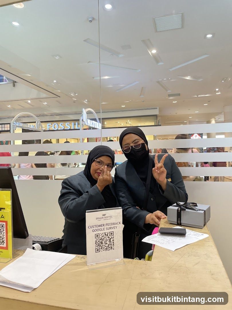 Two women at a counter