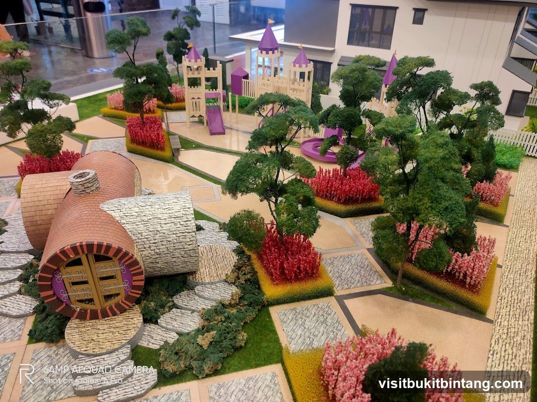 Architectural Model of a Playground and Houses