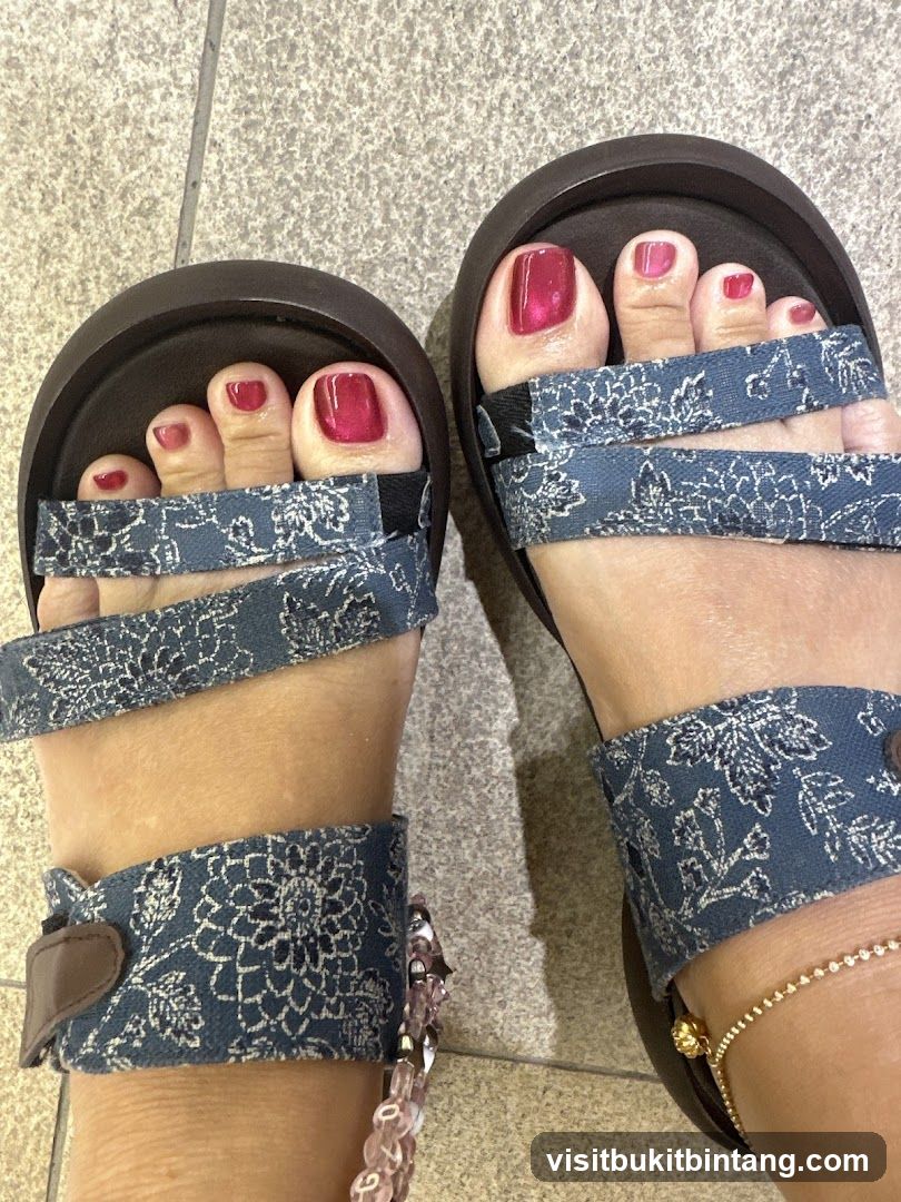 Feet with Sandals and Pedicure