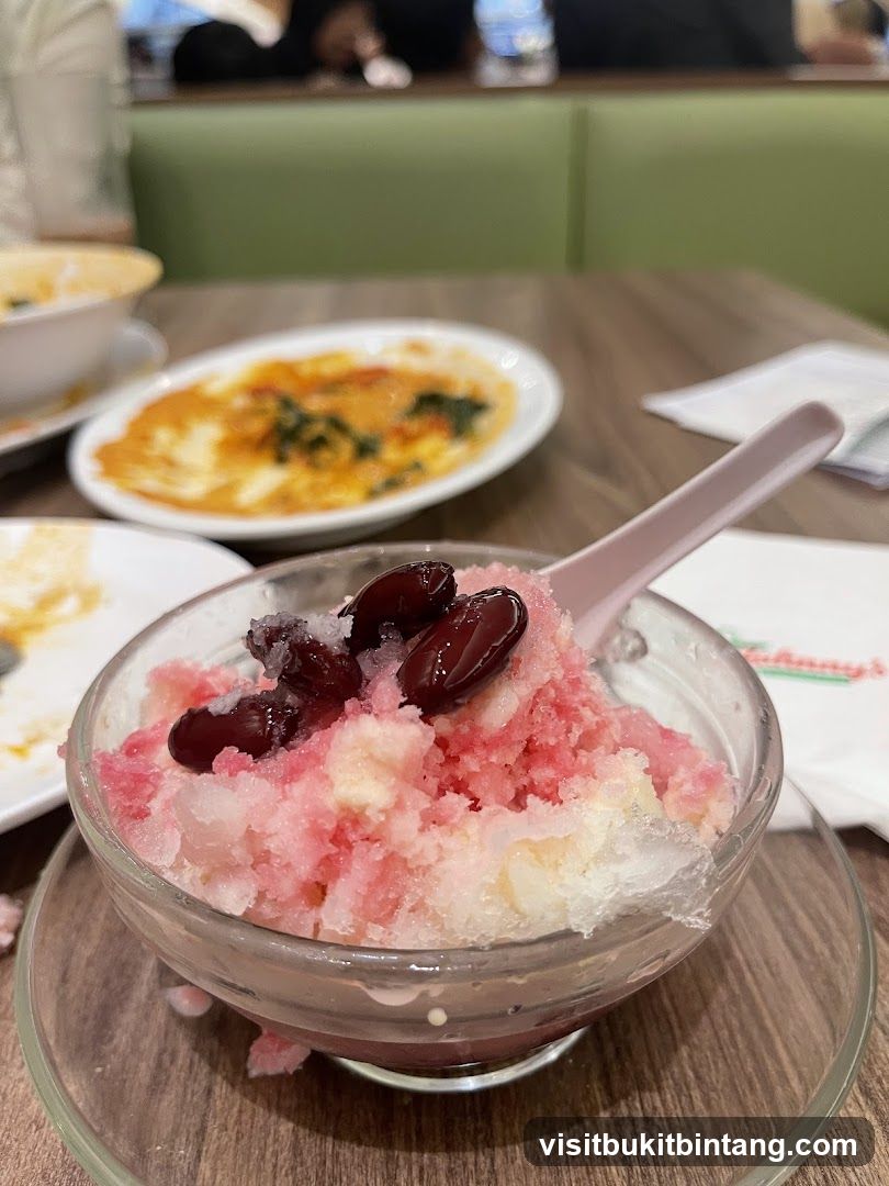 Shaved Ice Dessert with Red Beans