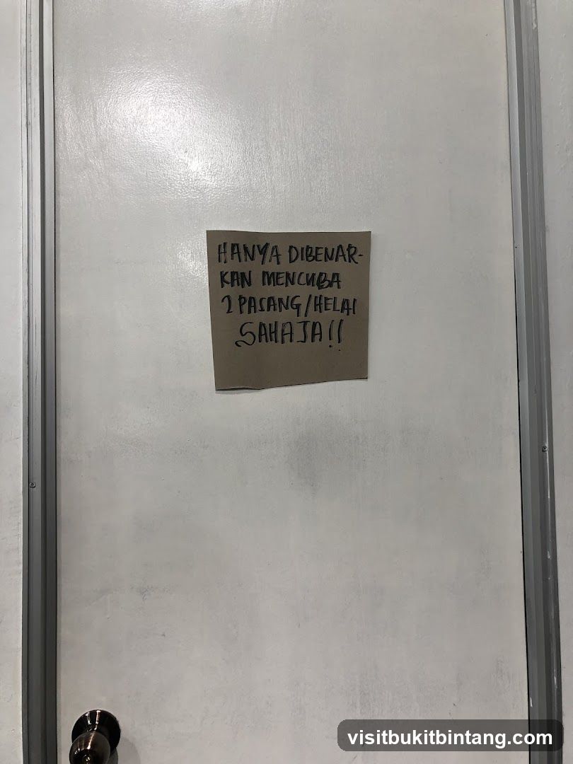 Sign on door
