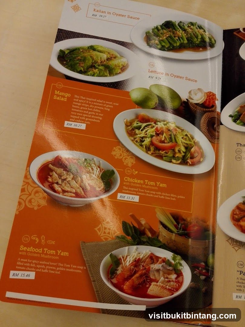 Thai Menu