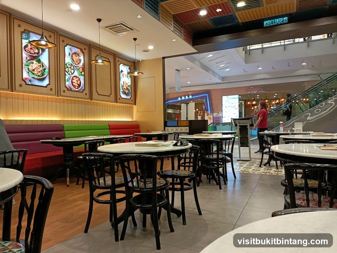 Restaurant Interior with Food Displays