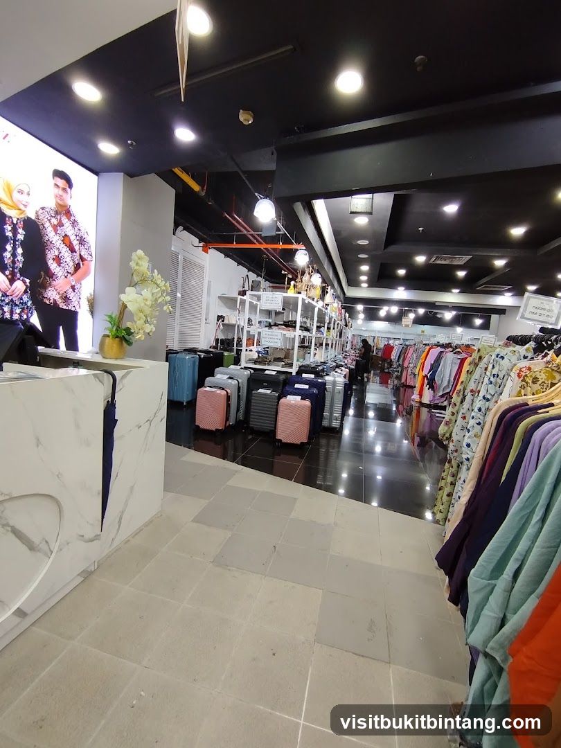 Store Interior with Luggage and Clothing