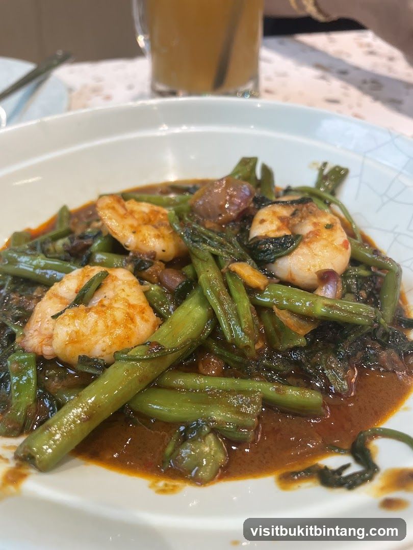 Stir-fried Water Spinach with Shrimp
